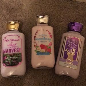 3 bath and body works lotions